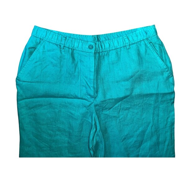 JM Collection Vintage100% Linen Casual Straight Leg Pants Sz 10 Womens (Medium) - Picture 7 of 10